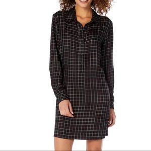 Michael Stars Plaid Henley Shirtdress